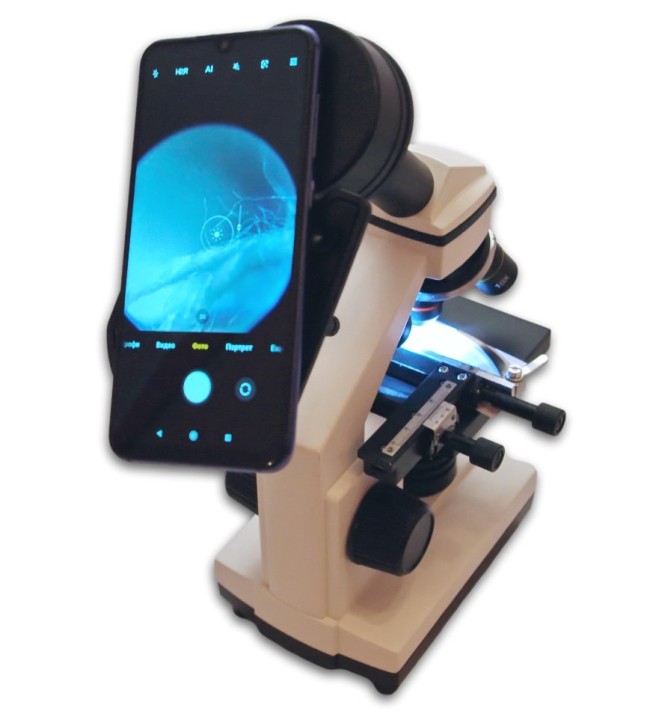 Микроскоп учебный 40х-800х с принадлежностями