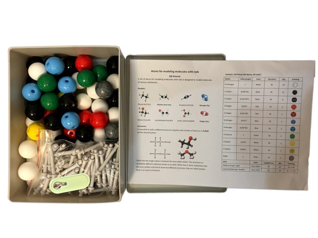 Набор шаростержневых моделей атомов